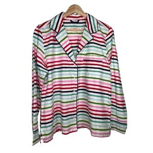 Kate Spade Dream A Little Dream Pajama Top Multicolored Stripe Size Medium
